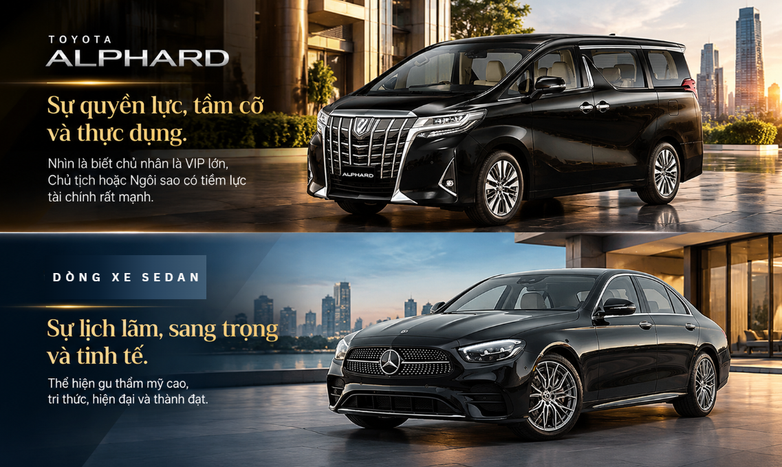 So Sánh Toyota Alphard Với Các Dòng Sedan Khác Cho Những Sự Kiện Quan Trọng